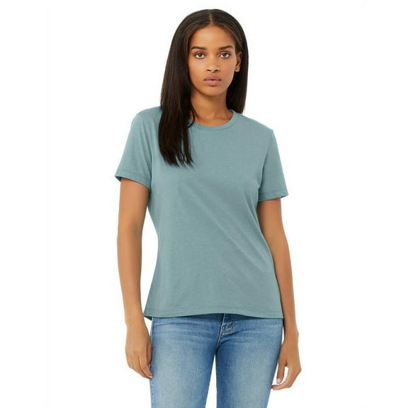 Ladies' Relaxed Heather CVC Short-Sleeve T-Shirt HTHR BLUE LAGOON S