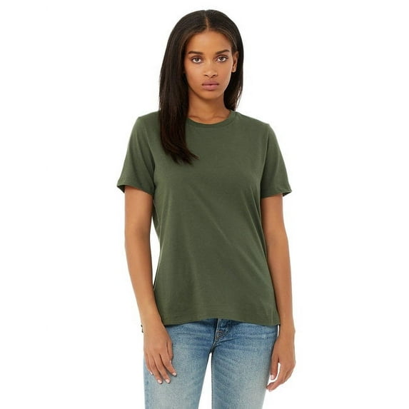 Ladies' Relaxed Jersey Short-Sleeve T-Shirt MILITARY GREEN L
