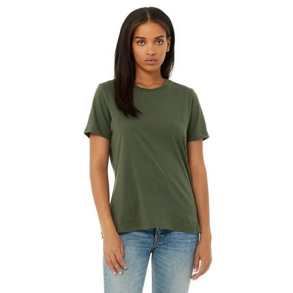 Ladies' Relaxed Jersey Short-Sleeve T-Shirt MILITARY GREEN XL