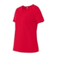 thumbnail image 1 of Ladies' Relaxed Jersey Short-Sleeve T-Shirt - RED - S, 1 of 3