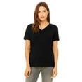 thumbnail image 1 of Ladies' Relaxed Jersey V-Neck T-Shirt BLACK HEATHER M, 1 of 5