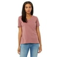 thumbnail image 1 of Ladies' Relaxed Jersey V-Neck T-Shirt - HEATHER MAUVE - S, 1 of 4