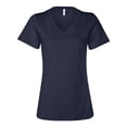 thumbnail image 1 of Ladies' Relaxed Jersey V-Neck T-Shirt - NAVY - M, 1 of 3