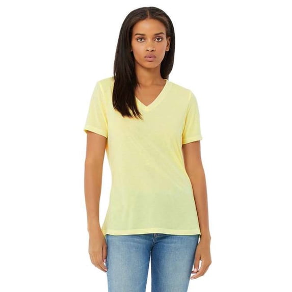 Ladies' Relaxed Jersey V-Neck T-Shirt PALE YLW TRBLND 2XL