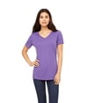thumbnail image 1 of Ladies' Relaxed Jersey V-Neck T-Shirt PURPLE TRIBLEND XL, 1 of 3