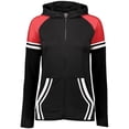 thumbnail image 1 of Ladies Retro Grade Jacket, Black & Scarlet - 2XL, 1 of 1