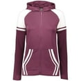 thumbnail image 1 of Ladies Retro Grade Jacket, Maroon & White - Small, 1 of 1