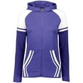 thumbnail image 1 of Ladies Retro Grade Jacket, Purple & White - Extra Large, 1 of 1