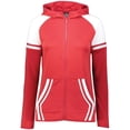 thumbnail image 1 of Ladies Retro Grade Jacket, Scarlet & White - 2XL, 1 of 1