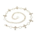 thumbnail image 1 of Crystal Cross Chain Belt for Women – Adjustable Rhinestone Waist Chain, 1 of 3