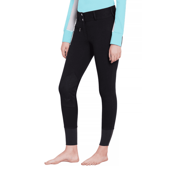Ladies Ribb Lowrise Wide Waistband Knee Patch Regular Breeches