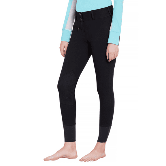 Ladies Ribb Lowrise Wide Waistband Knee Patch Regular Breeches