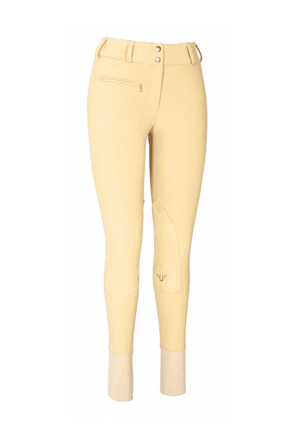 Ladies Ribb Lowrise Wide Waistband Knee Patch Regular Breeches