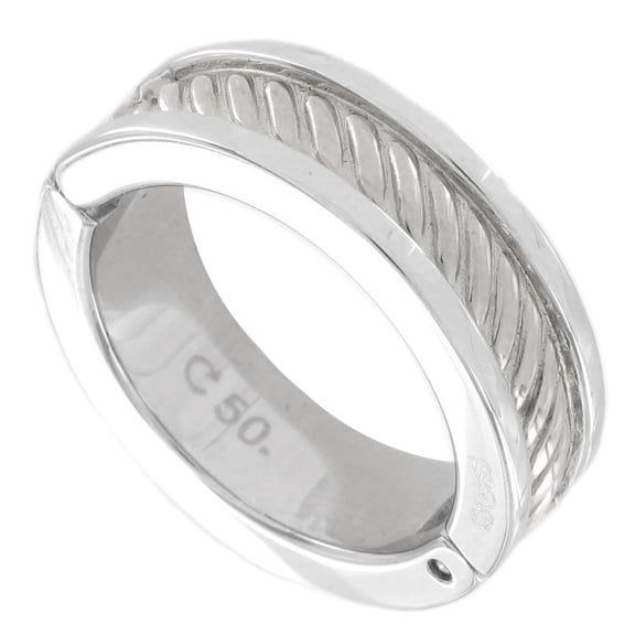 Ladies Rochet Ring Size 5.5 Stainless Steel Cable Design Mens Adult Male