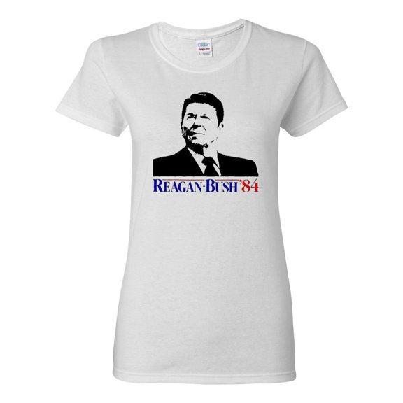 Ladies Ronald Reagan Bust '84 Election Classic T-Shirt Tee