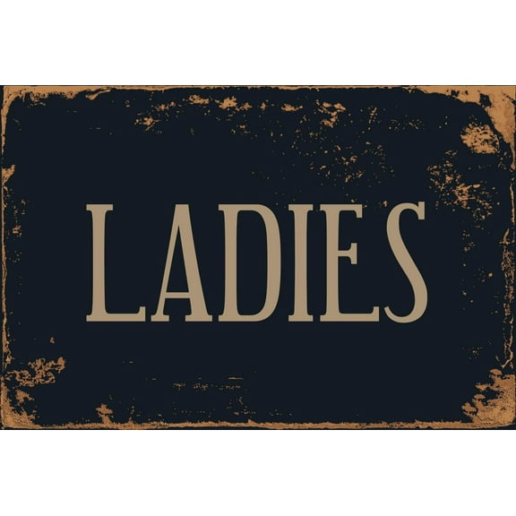 Ladies Room Restroom 8” x 12” Vintage Aluminum Retro Metal Sign VS490
