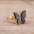 thumbnail image 1 of Ladies Rotatable Butterfly Enamel Gold And Copper Ring, 1 of 2