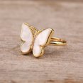 thumbnail image 1 of Ladies Rotatable Butterfly Enamel Gold And Copper Ring, 1 of 2