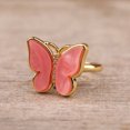 thumbnail image 1 of Ladies Rotatable Butterfly Enamel Gold And Copper Ring, 1 of 2