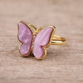 thumbnail image 1 of Ladies Rotatable Butterfly Enamel Gold And Copper Ring, 1 of 2