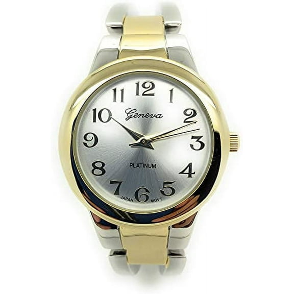Ladies Round Elegant Simple Casual Metal Bangle Cuff Fashion Watch Easy Reader Dial