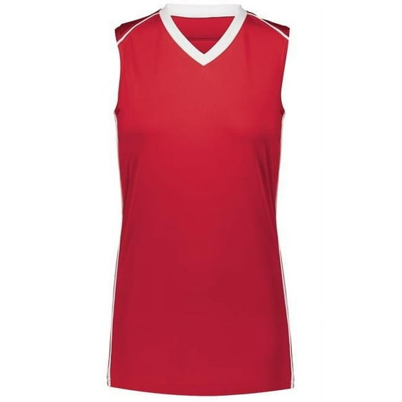 Ladies Rover Jersey, Scarlet & White - 2XL