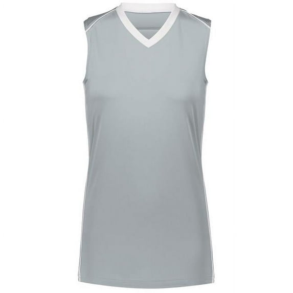 Ladies Rover Jersey, Silver & White - 2XL