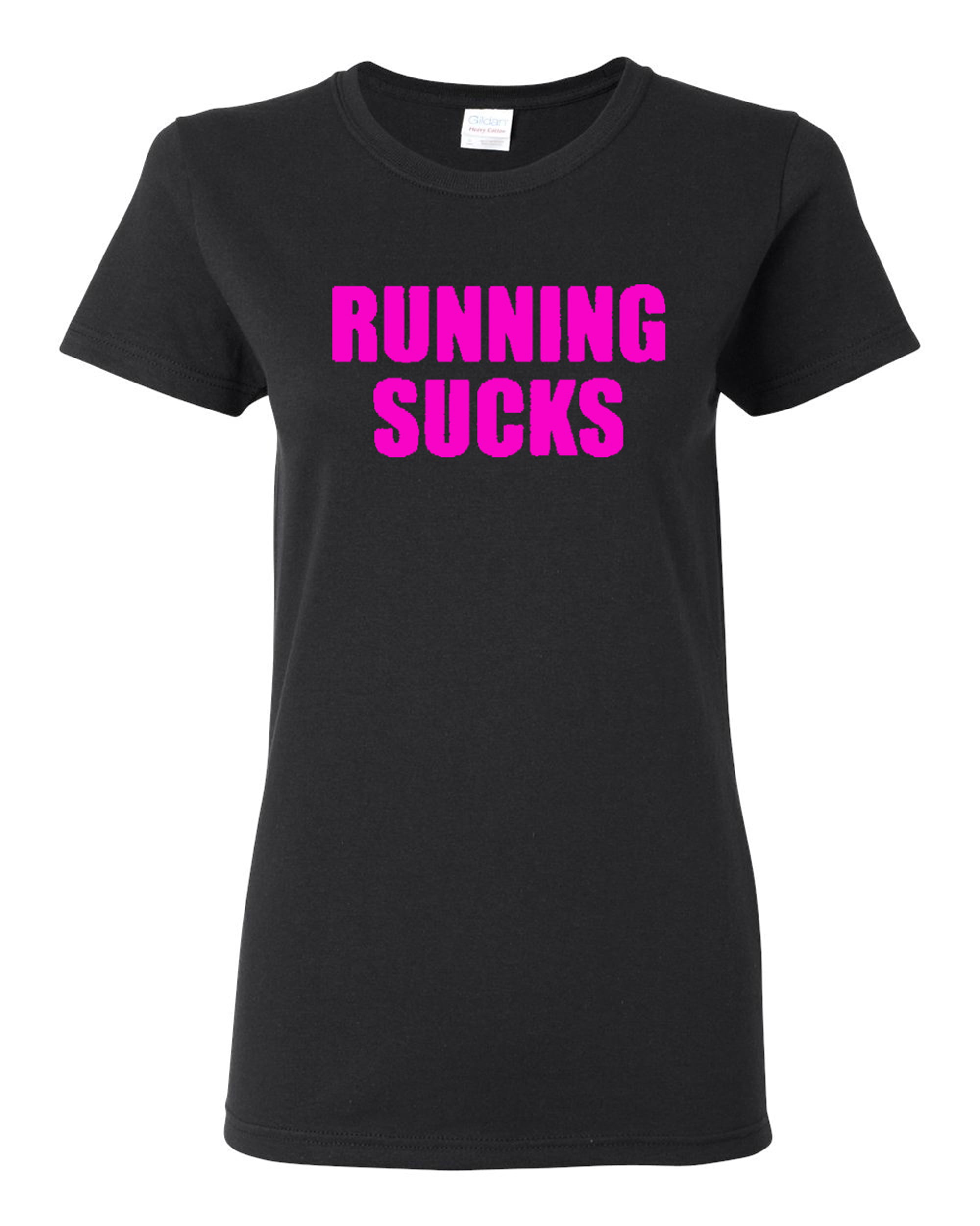 Ladies Running Sucks T-Shirt Tee