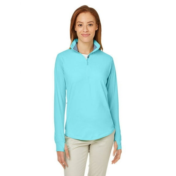Ladies' Saltwater Quarter-Zip Pullover - SEA MIST - XL