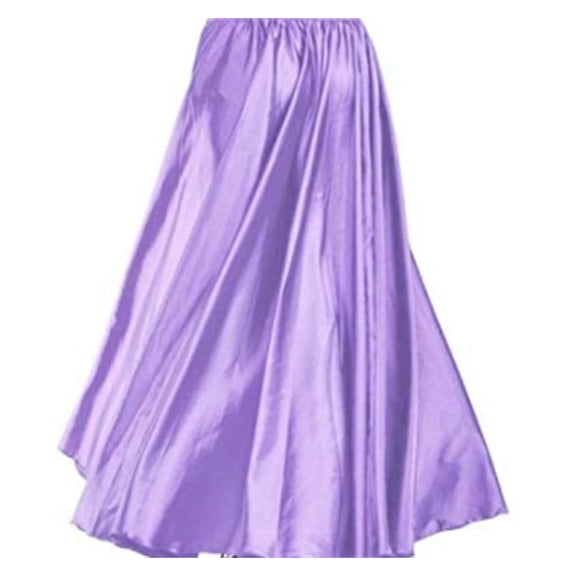 Ladies Satin Long Full Skirt for Belly Dance Praise Dance Skirt Belly Dance Skirt Satin Skirts Satin Maxi Skirt for Women