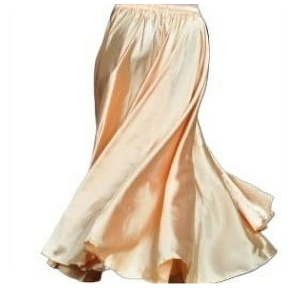Ladies Satin Long Full Skirt for Belly Dance Praise Dance Skirt Belly Dance Skirt Satin Skirts Satin Maxi Skirt for Women