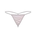 thumbnail image 1 of Ladies Satin Low-Rise Solid Color Thin Belt Sexy Thong Panties - Machine Washable, Comfortable Fabric, Perfect for Home Wear, 1 of 2