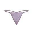 thumbnail image 1 of Ladies Satin Low-Rise Solid Color Thin Belt Sexy Thong Panties - Machine Washable, Comfortable Fabric, for Home Wear, 1 of 2