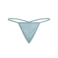 thumbnail image 1 of Ladies Satin Low-Rise Solid Color Thin Belt Sexy Thong Panties - Machine Washable, Comfortable Fabric, for Home Wear, 1 of 2