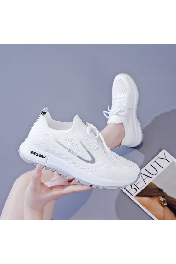 Ladies All Season Casual Sneakers, Summer Breathable Athletic Footwear, sweat-free breathable structure, scratch resistant sole, stylish walking shoes for daily life