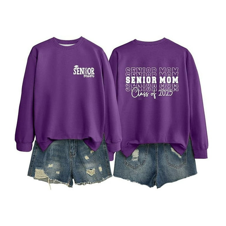 Ladies Senior Mom 2025 Shirt 2025 Graduating Class Sweatshirt T 