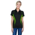 thumbnail image 1 of Ladies' Serac UTK cool?logik™ Performance Zippered Polo - BLACK/ ACID GRN - XS, 1 of 2