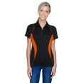 thumbnail image 1 of Ladies' Serac UTK cool?logik™ Performance Zippered Polo - BLACK/ MANDARIN - S, 1 of 2