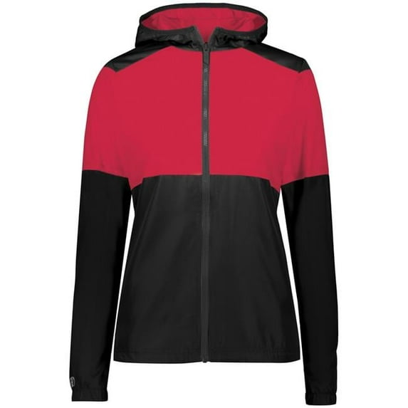 Ladies Series X Jacket, Black & Scarlet - 2XL