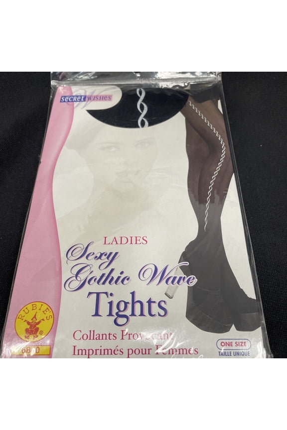 Sexy Black Gothic Wave Tights One Size By Rubies