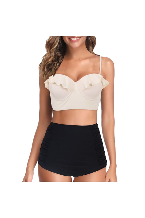 Ladies Sexy Blue And White Porcelain Print Bikini Leaf Hard Cover Split Swimsuit Board Shorts Swimsuits for Women Teal Stripe And Leaves Print Bikini Womens Bathing Suits plus Swimsuits Women 3 Piece