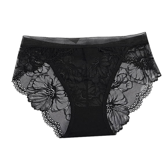 Ladies' Sexy Lace Cotton Crotch Lifting Underwear - Breathable, Floral Embroidery, M-XL Sizes for Daily/Sexy Wear
