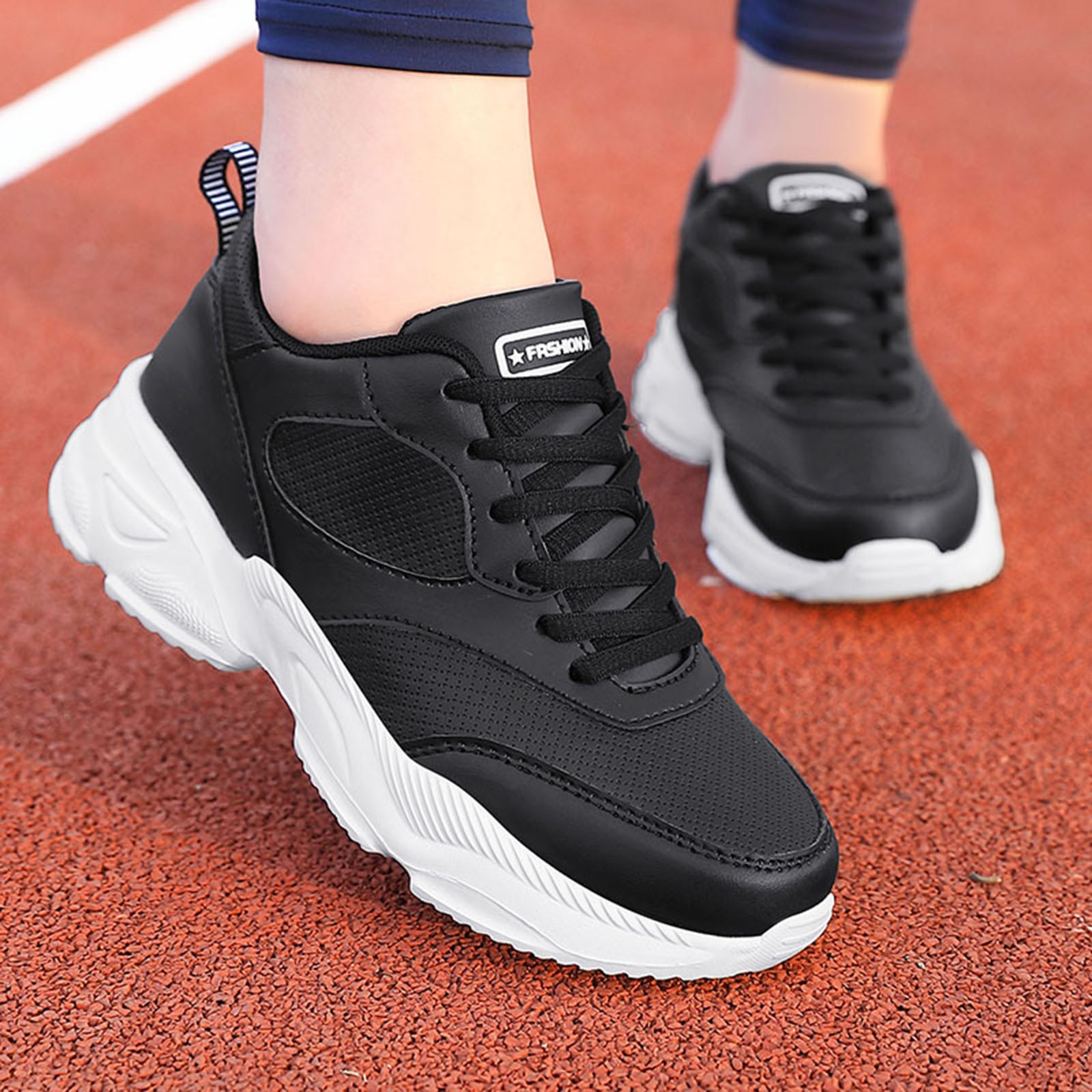 Ladies Shoes Casual Large Size Lightweight Comfortable Breathable Casual Shoes Lace Up Sports Shoes Sneakers for Women High Heels Slip on Canvas Sneakers for Women Extra Wide Women s Sneakers Pearl Wa...