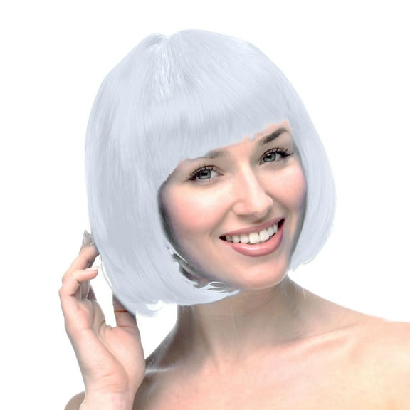 Ladies Short Human Hair Wig For Carnival Party Decoration 30CM Length
