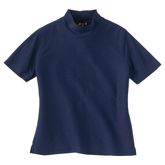 Ladies' Short Sleeve Shirt Performance Honeycomb Mock Neck - Ash City