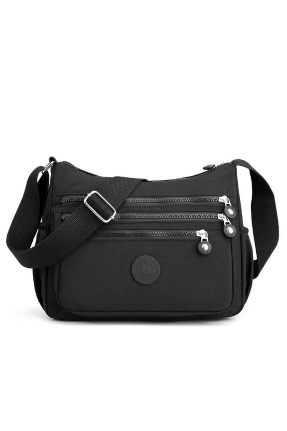 Ladies Shoulder Bag Cross Body Messenger Multi Pocket Nylon Holiday Handbag Tote