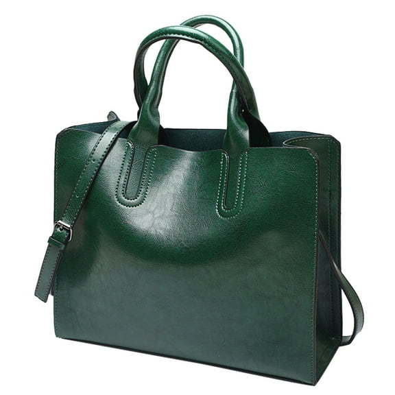 Ladies Shoulder Bag Fashion Solid Color Vintage Zipper Large Capacity Shoulder Handbag