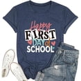 thumbnail image 1 of Sunshuilll V-Neck Back-to-School Loose Short Sleeve Casual, T-Shirts, 2 Pack (Women's)., 1 of 2