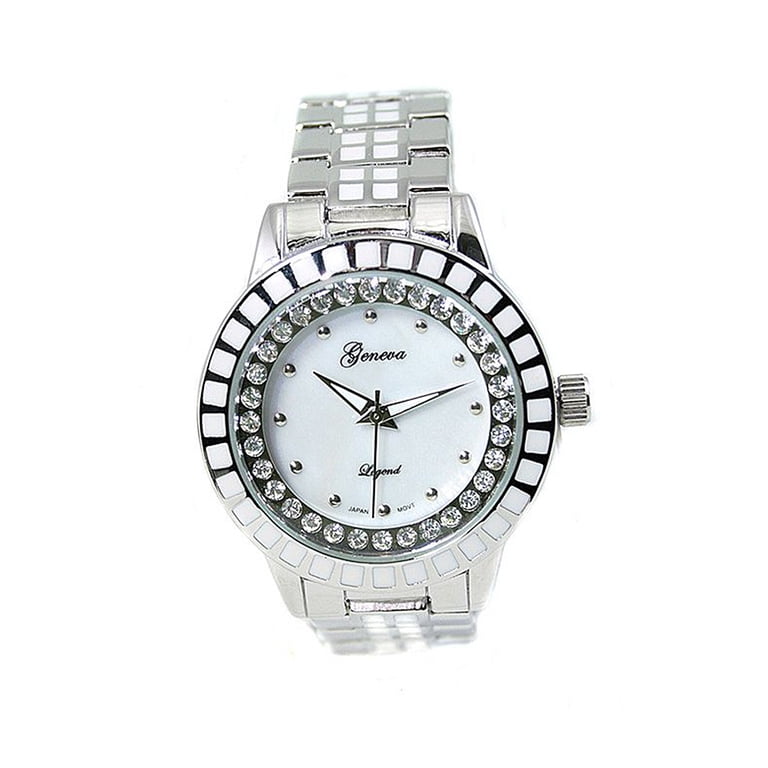 Ladies Silver-Tone Cream CZ Clubbing watch 34mm 11mm thick  display picture 2
