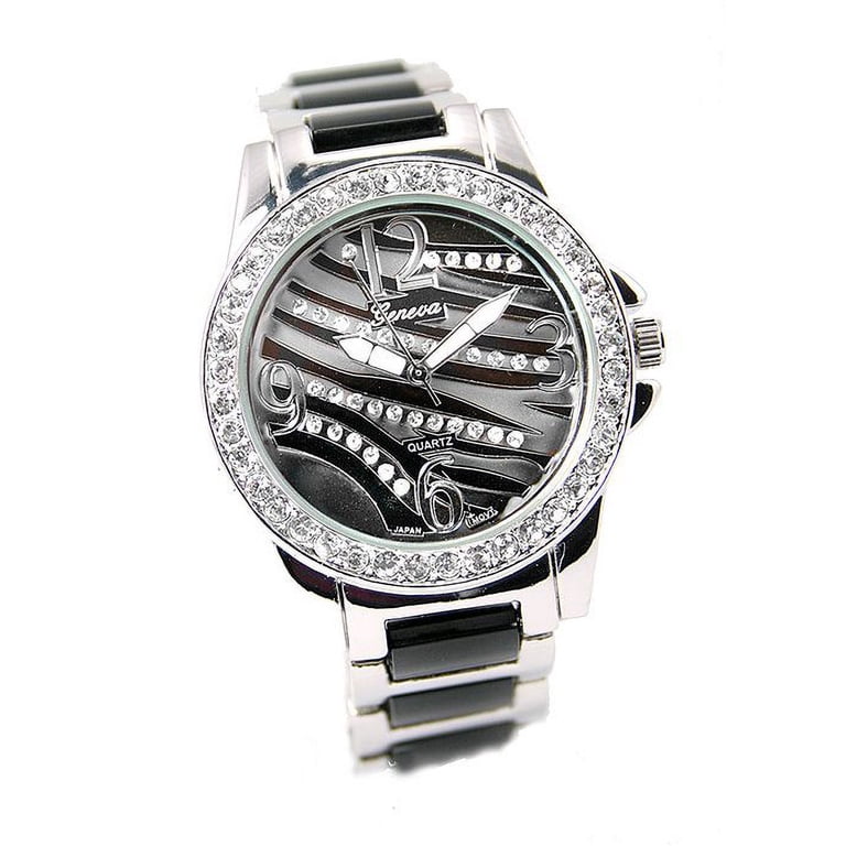 Ladies Silver-tone Zebra stripe clubbing watch 37mm 10mm  display picture 1